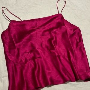 Alice and Olivia Pink Silk Harmon Camisole Size Medium